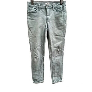 Jessica Simpson Women's Size 4 Pale‎ Blue Denim Rolled Crop Skinny Jeans Stretch